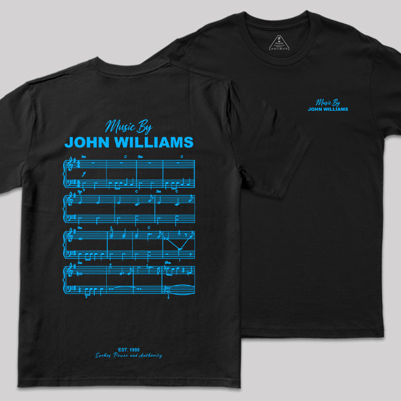 Music by John Williams Front and Back Printing Geek T-Shirt