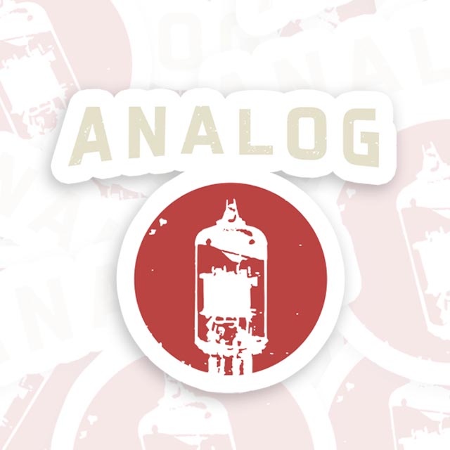Vacuum Tube Analog Distressed Funny Geek Sticker
