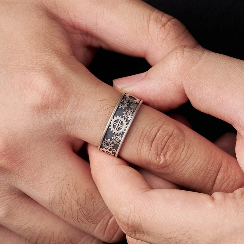 Engineer Gear Geek Silver Band Ring
