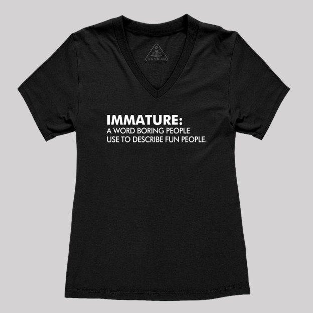 Maturity Misunderstood Women's V-Neck T-shirt