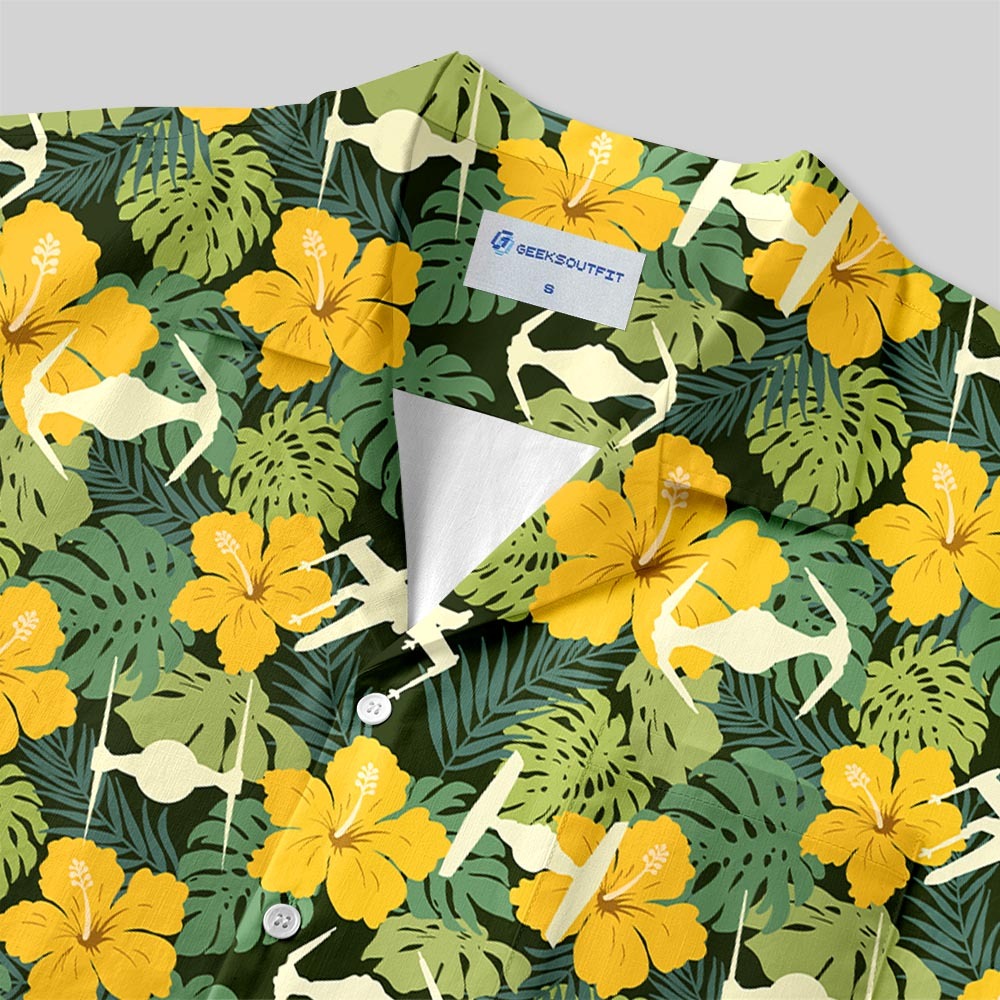Tropical Starfighter Button Up Pocket Shirt