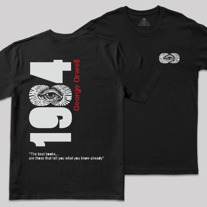 1984 Waching You Front and Back Printed Geek T-Shirt