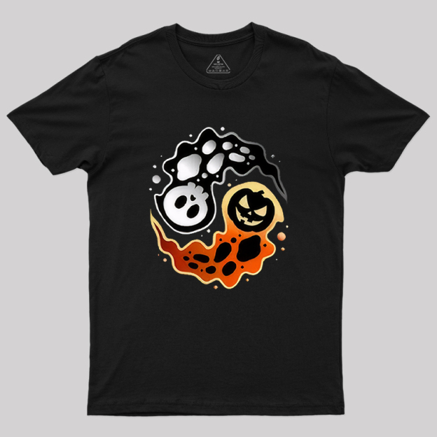 Ying Yang Halloween Geek T-Shirt