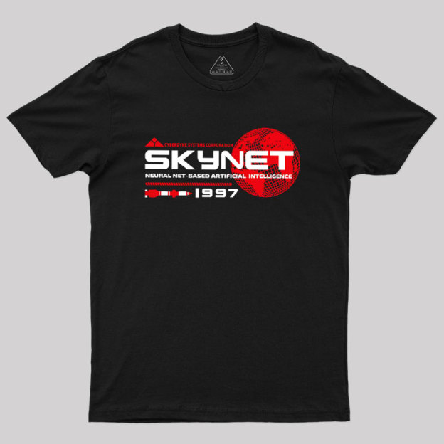Skynet Globe Lts Worn Geek T-Shirt