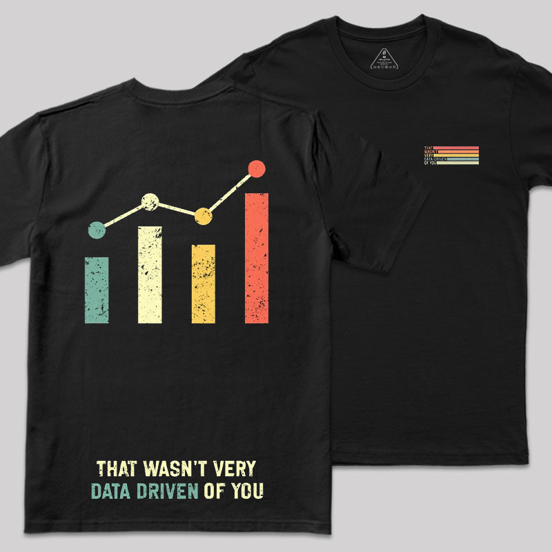 Data-Driven Front and Back Printed Geek T-Shirt