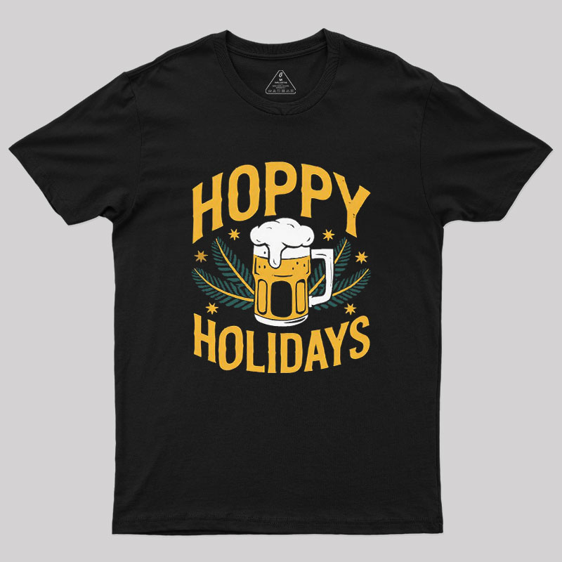 Hoppy Holidays Funny Santa Claus Beer Geek T-Shirt