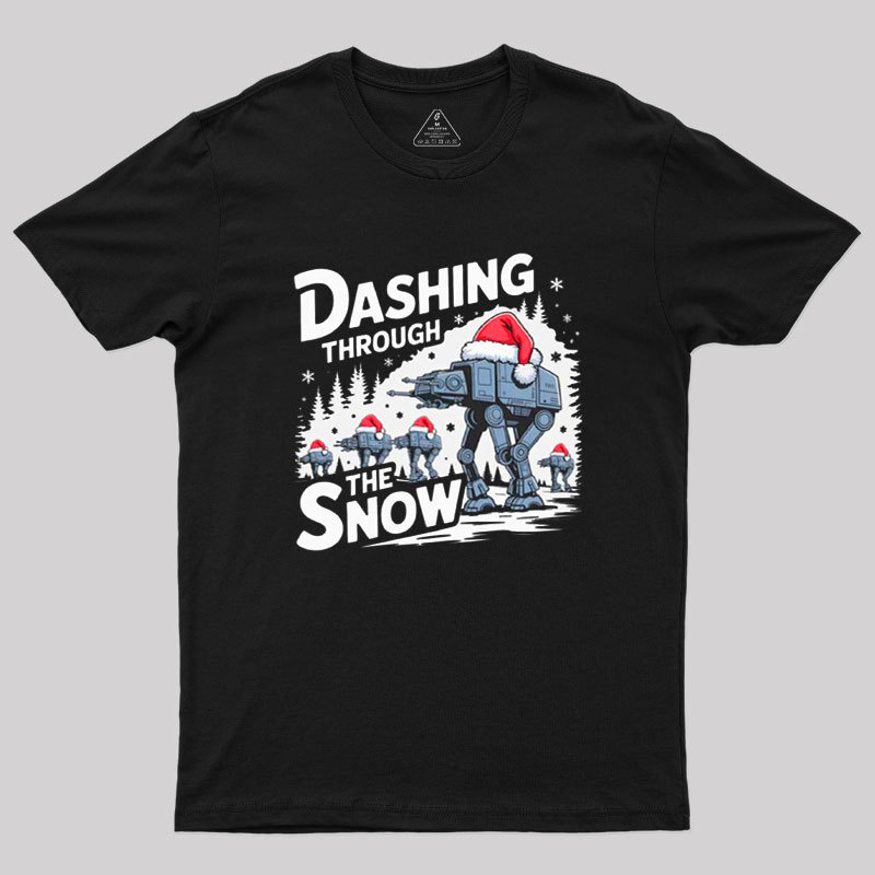 Geeksoutfit Dashing Through The Snow Geek T-Shirt for Sale