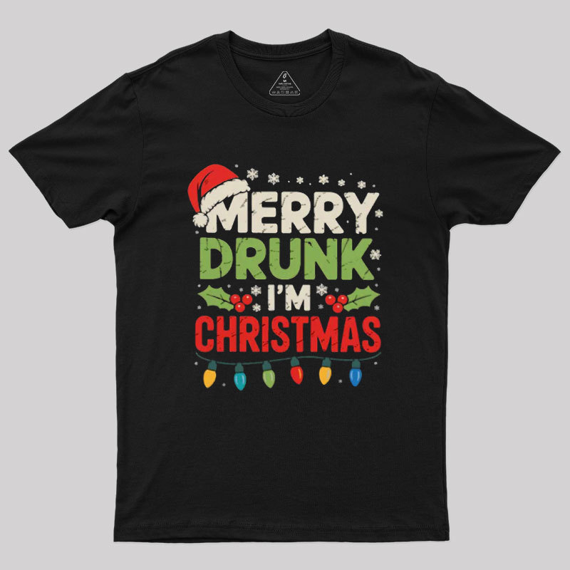 Merry Drunk I'm Christmas Funny Geek T-Shirt