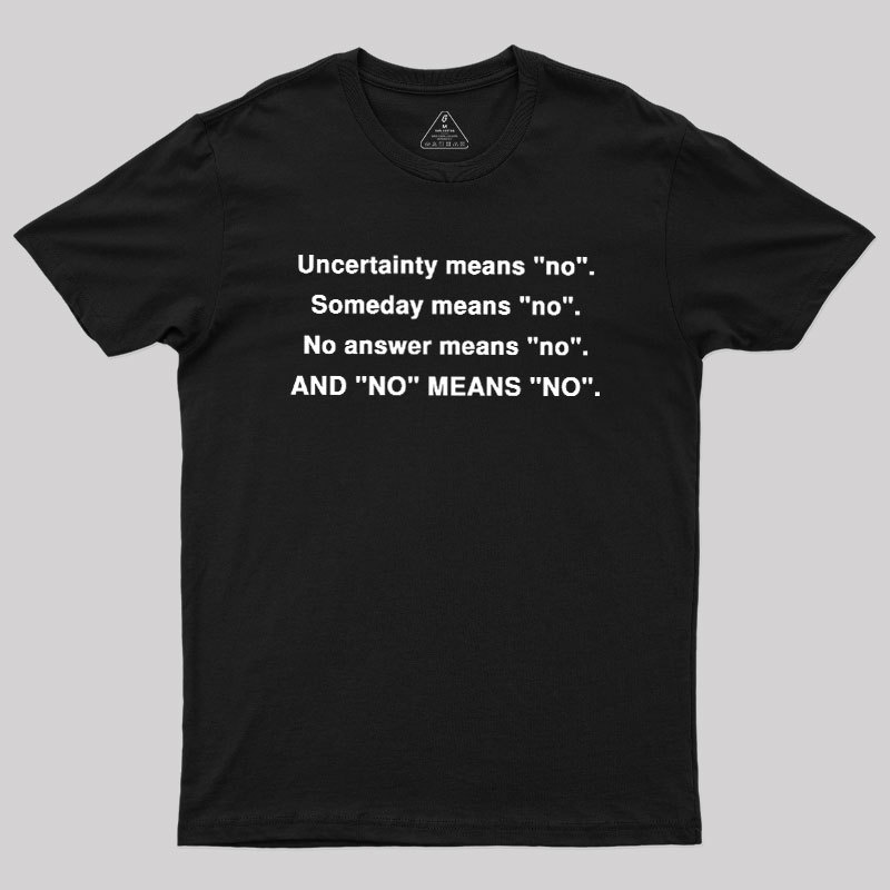 No Means No Geek T-Shirt