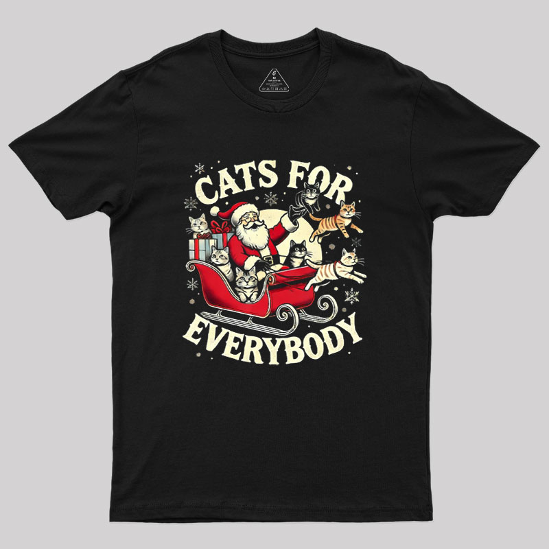 Christmas Cat Santa Cat Lover Geek T-Shirt