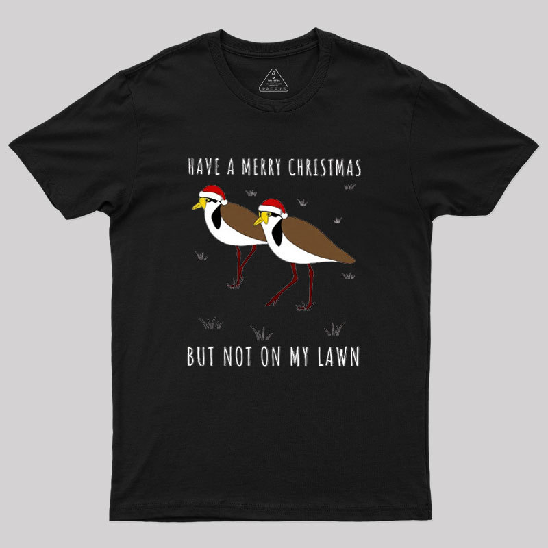 Masked Lapwing Plover Christmas Geek T-Shirt