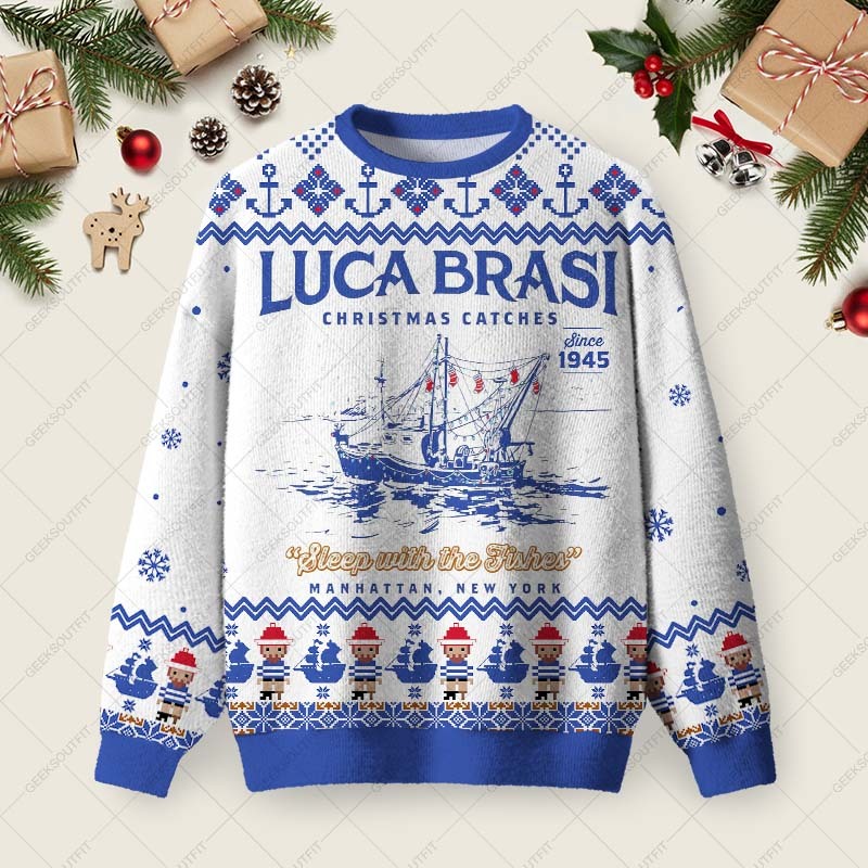 Geeksoutfit Merry Glitchmas Ugly Christmas Fuzzy Fleece Sweatshirt for Sale