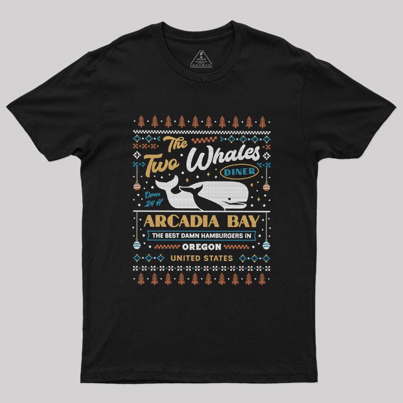 Two Whales Diner Ugly Sweater Geek T-Shirt