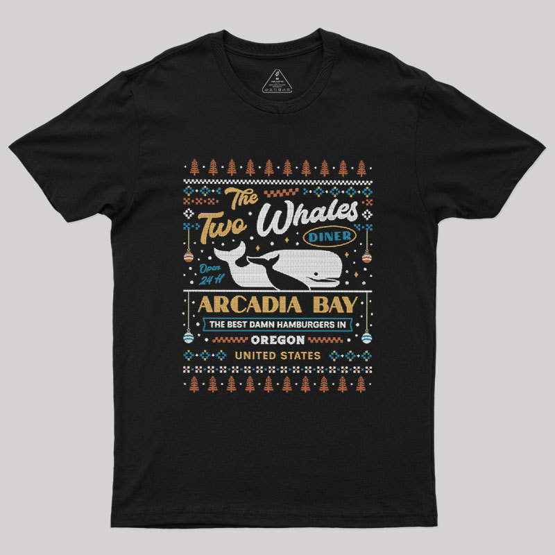 Two Whales Diner Ugly Sweater Geek T-Shirt