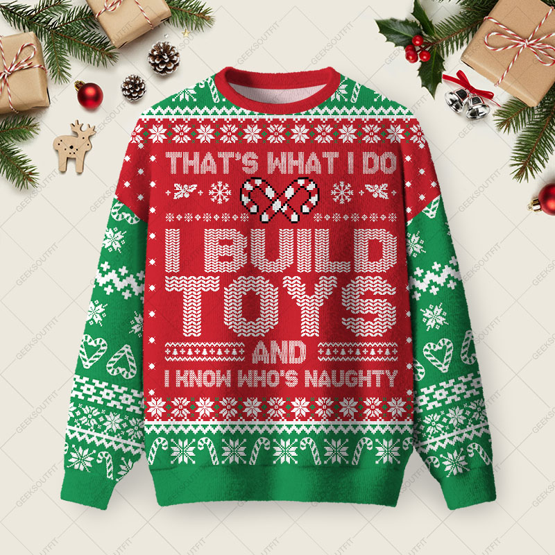 That's What I Do Ugly Christmas Fuzzy Fleece Sweatshirt