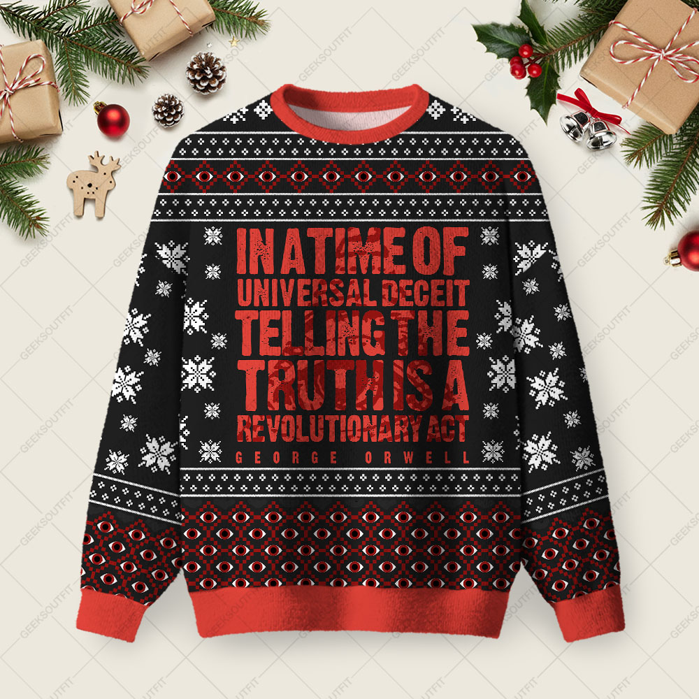 1984 Ugly Christmas Fuzzy Fleece Sweatshirt