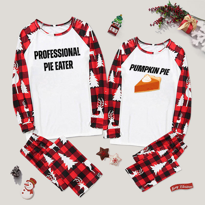 Professional Pie Eater and Pumpkin Pie  Couple Pajama Sets