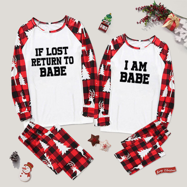 If Lost Return To Babe Couple Pajama Sets