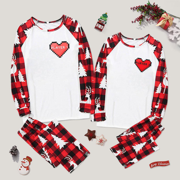 Player 1 & Player 2 Couple Pajama Sets