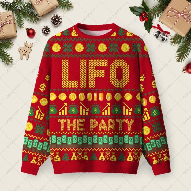 LIFO Ugly Christmas Fuzzy Fleece Sweatshirt