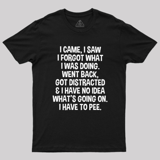 I Came I Saw I Forgot What I Was Doing Geek T-Shirt