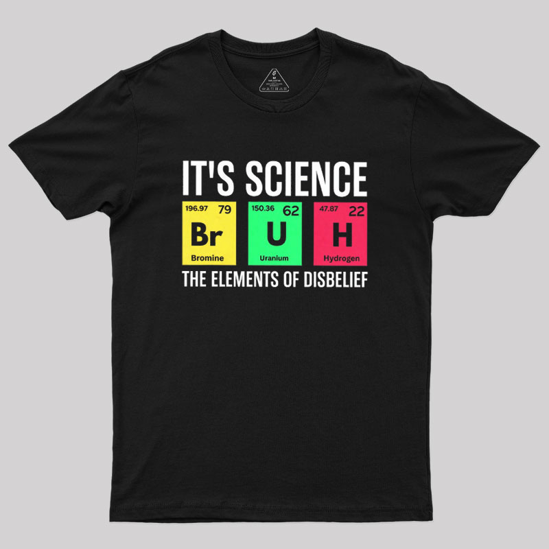 Funny Periodic Table Science Bruh Geek T-Shirt
