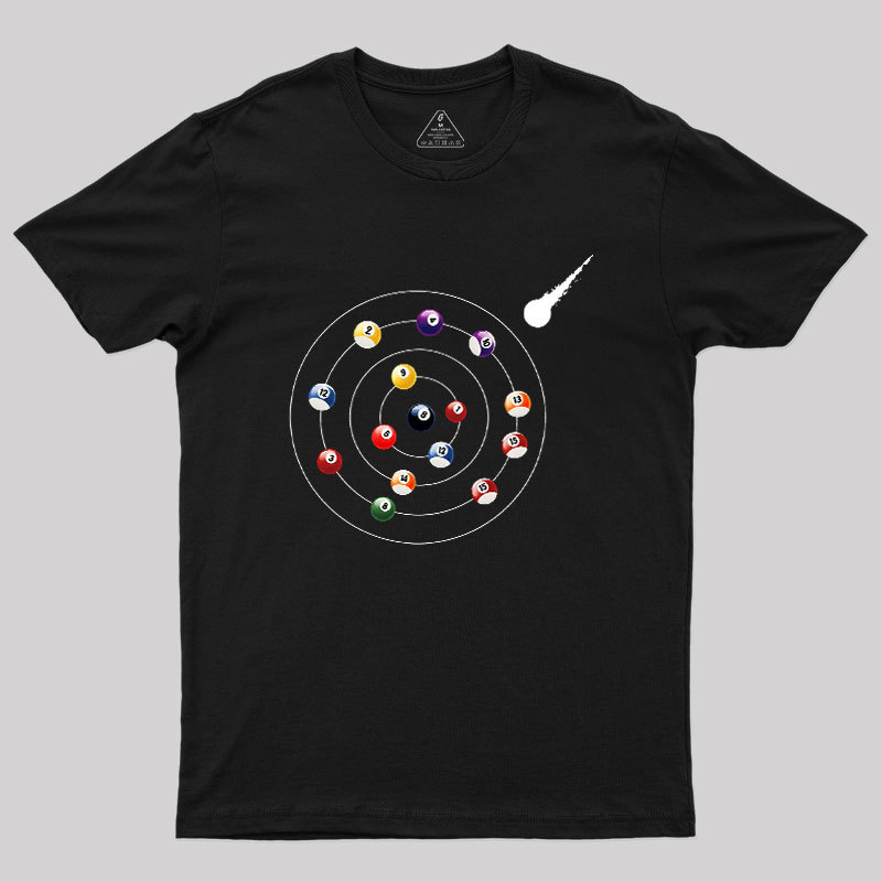 Pool Ball Solar System Geek T-Shirt