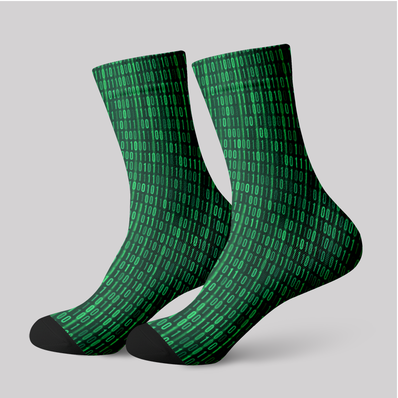 Binary Computer 1s and 0s Men's Socks
