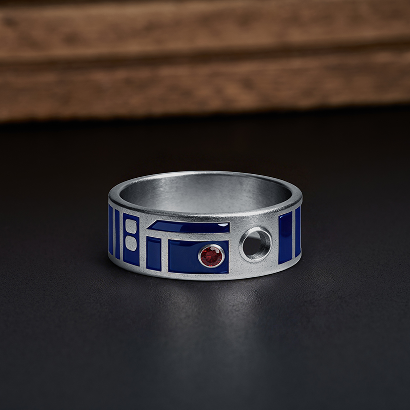 Galactic Companion Geek Silver Band Ring