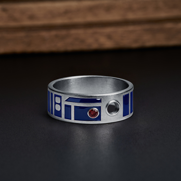 Galactic Companion Geek Silver Band Ring