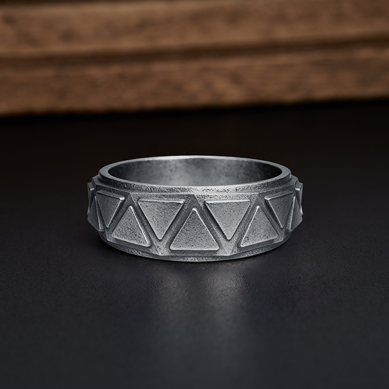 Trinity Structure Geek Silver Band Ring