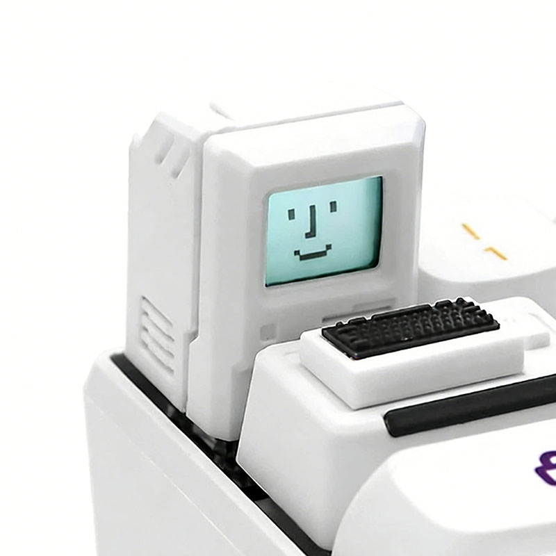 Retro 3D Geek Computer Keycaps