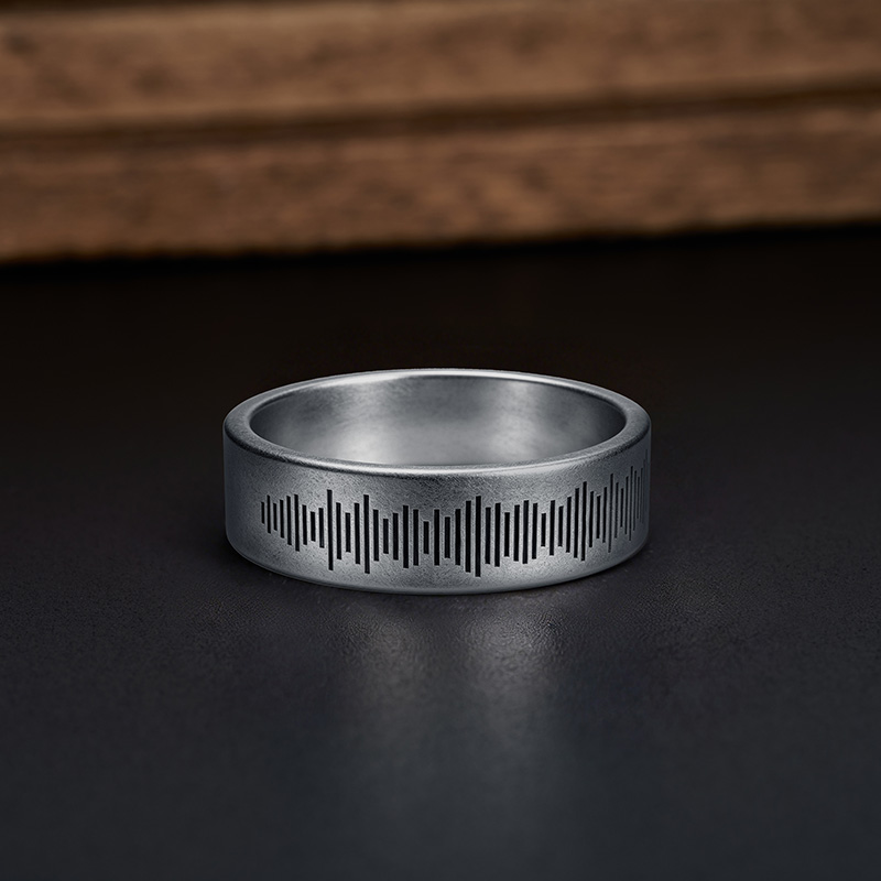 My 52Hz Secret Geek Silver Band Ring