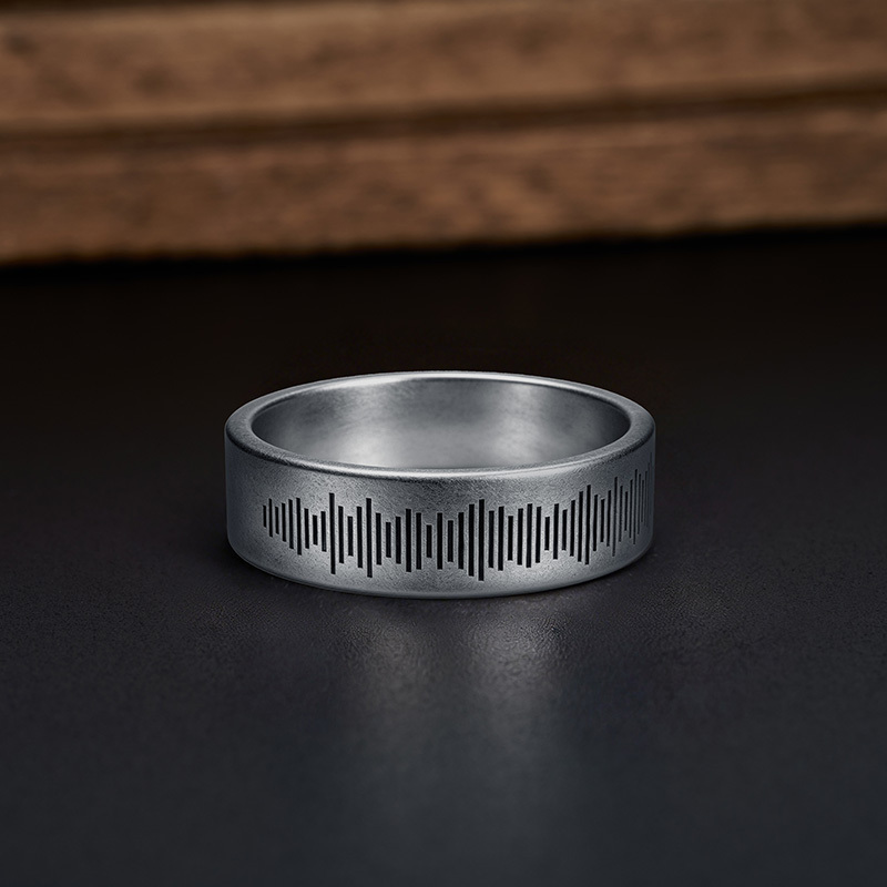 My 52Hz Secret Geek Silver Band Ring