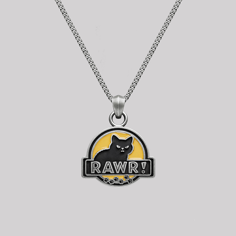 My Rawr Cool Cat Companion Geek Sculptural Necklace