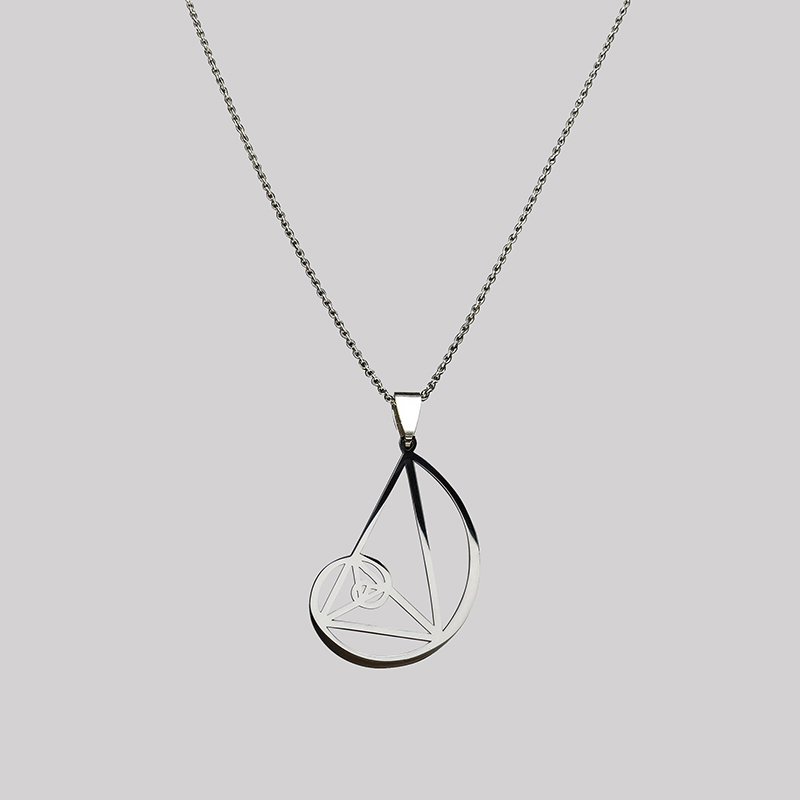 Fibonacci Teardrop Geek Sculptural Necklace