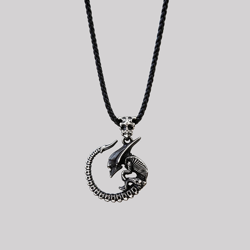 Biomech Wraith Geek Sculptural Necklace