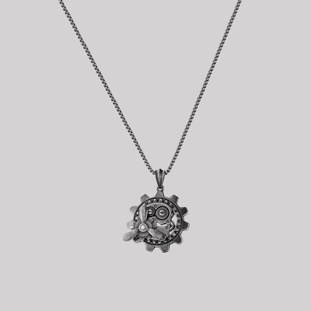Aeronautic Gear Geek Sculptural Necklace