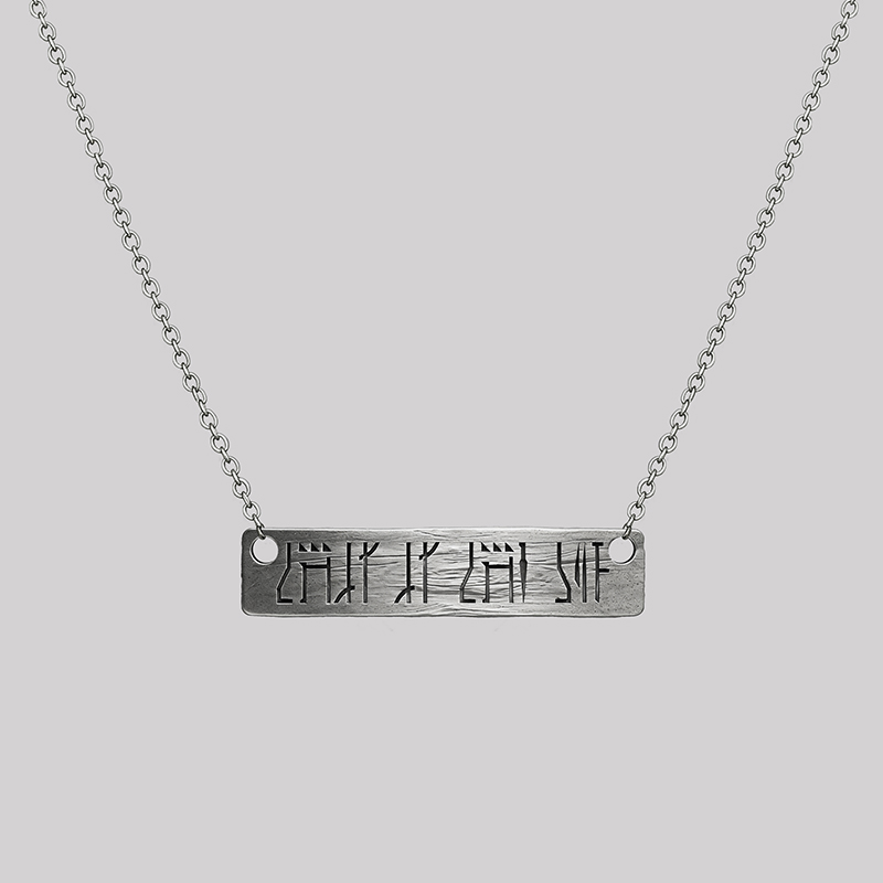 Stellar Language Bar Geek Sculptural Necklace