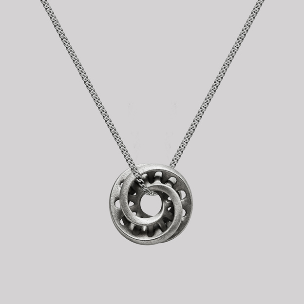 Rotating Bearing Geek Sculptural Necklace