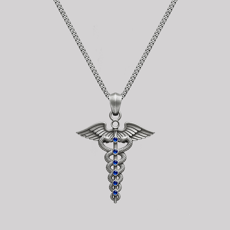 Healer Emblem Geek Sculptural Necklace