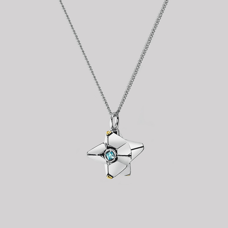 Futuristic Ghost Geek Sculptural Necklace