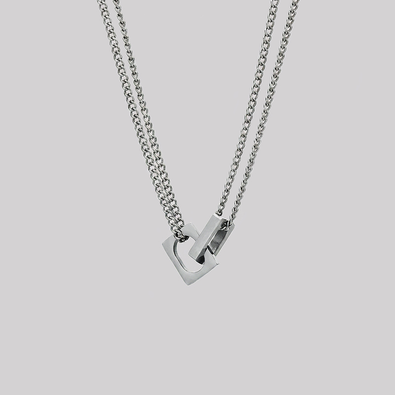 Linked Loop Geek Sculptural Necklace