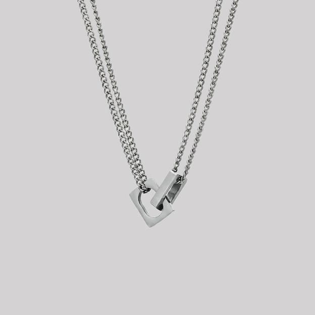 Linked Loop Geek Sculptural Necklace