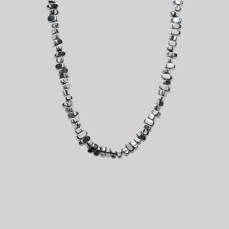 Segmented Metal Geek Sculptural Necklace
