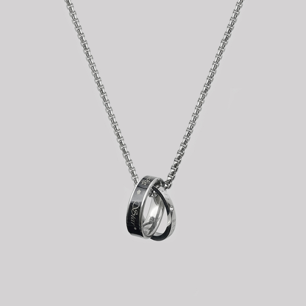 Dual Band Geek Sculptural Necklace