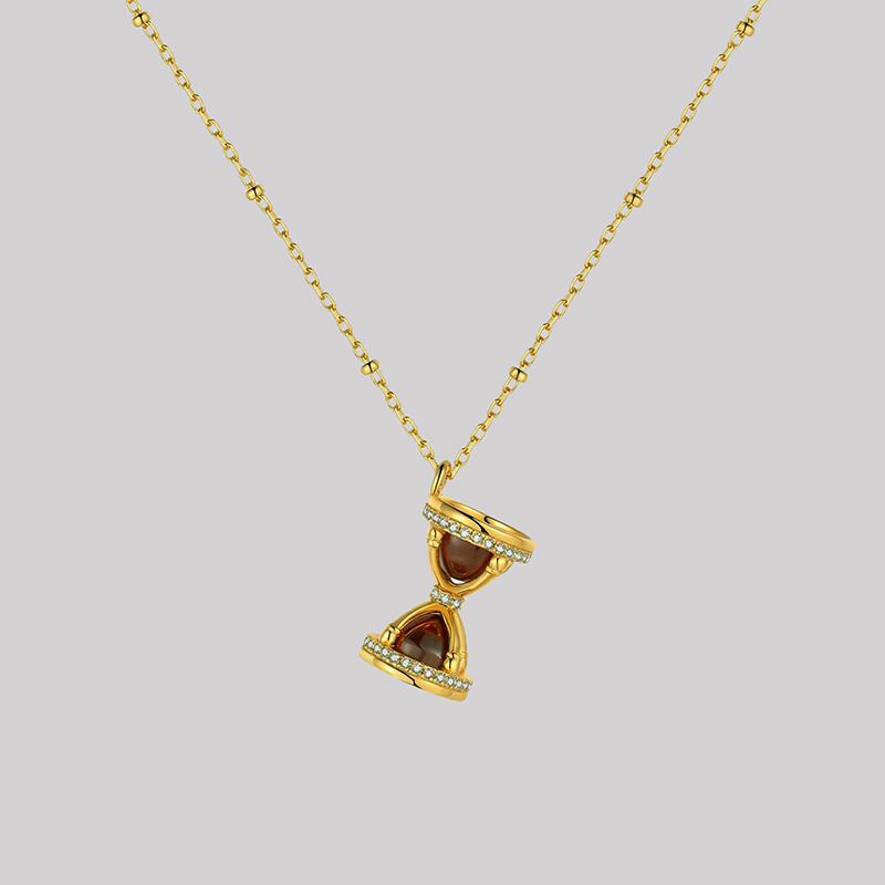 Temporal Hourglass Geek Sculptural Necklace