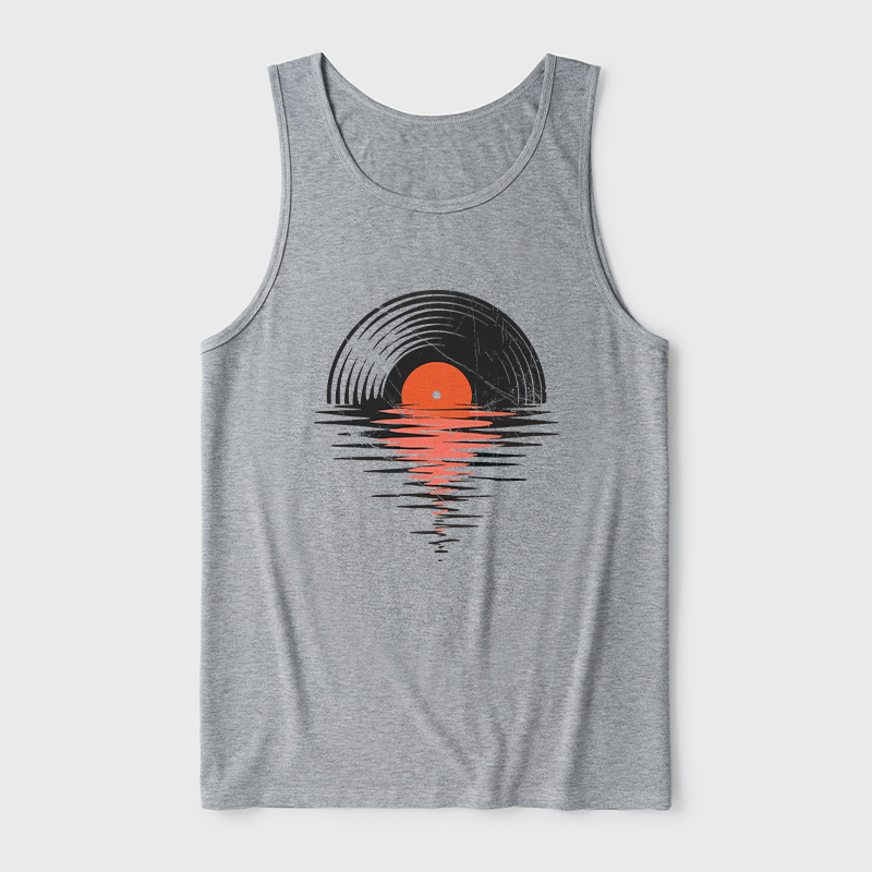 Vinyl LP Music Record Sunset Red Ultra Soft Heather Tank