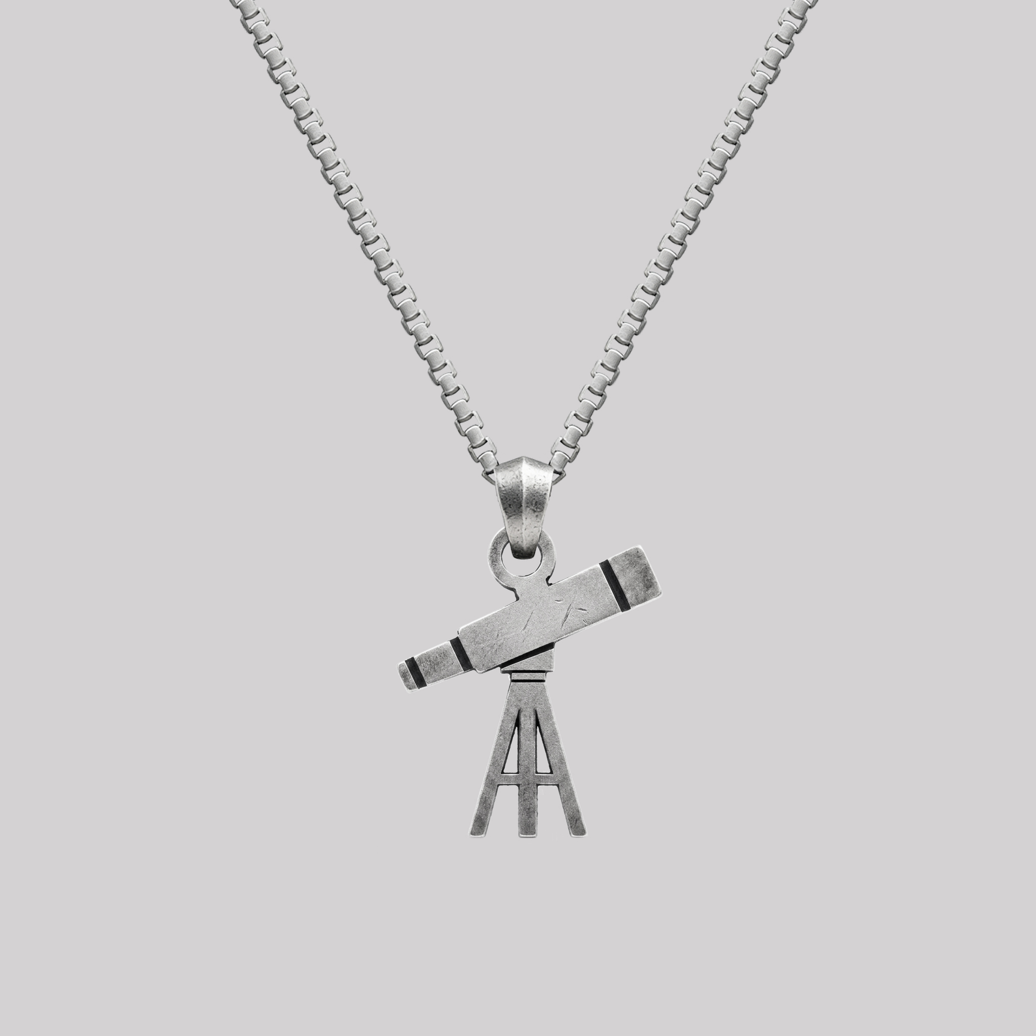 Science Explorer Telescope Geek Sculptural Necklace