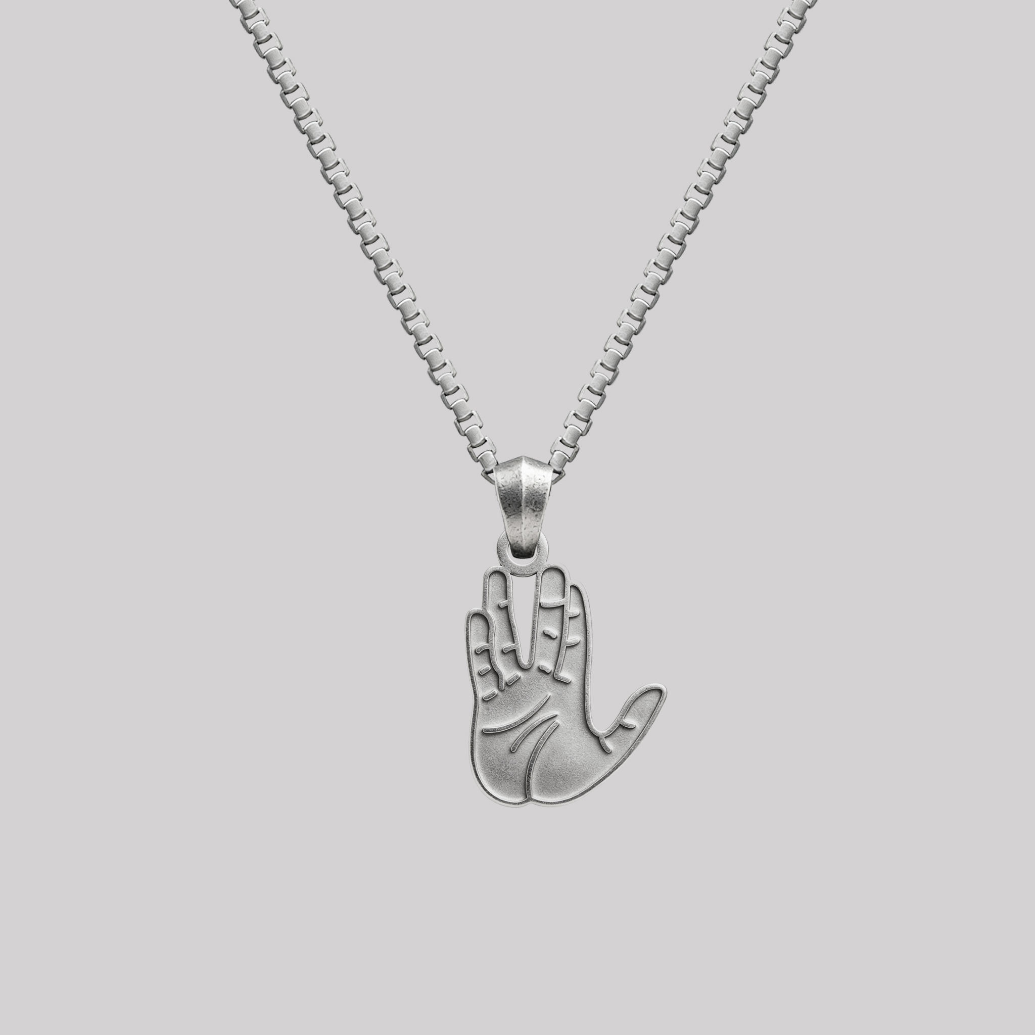 Star Explorer Hand Geek Sculptural Necklace